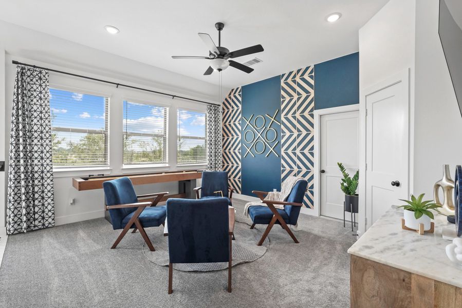 Furnished interior view inside a new home in Bridgeland, Cypress (Image 48).