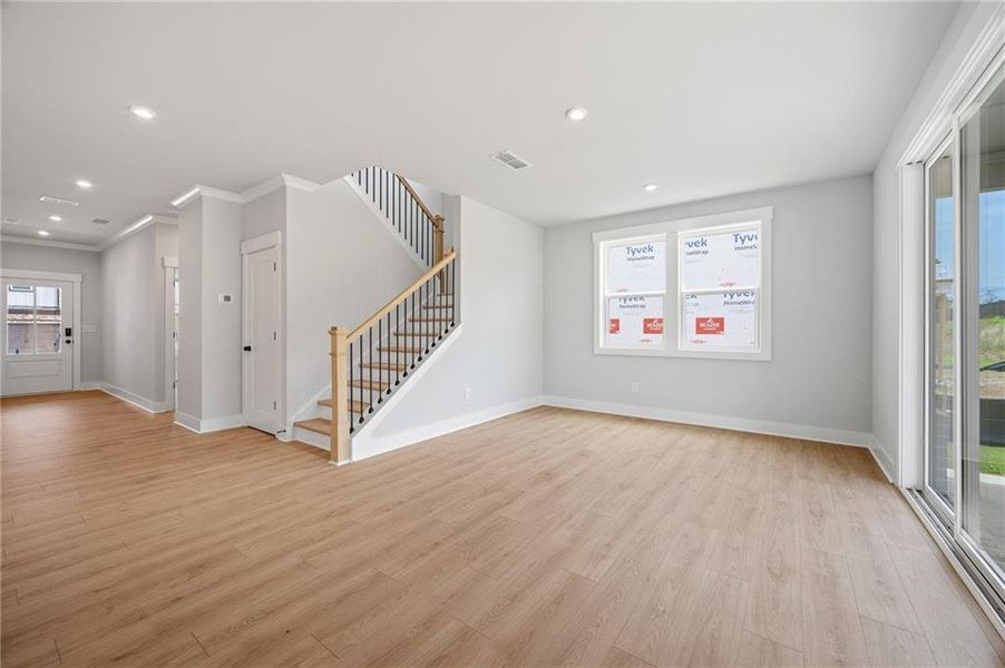 Spacious, unfurnished interior of a new home in The Paddocks at Doc Hughes, Buford (Image 25). Spacious, unfurnished interior of a new home in The Paddocks at Doc Hughes, Buford (Image 25).
