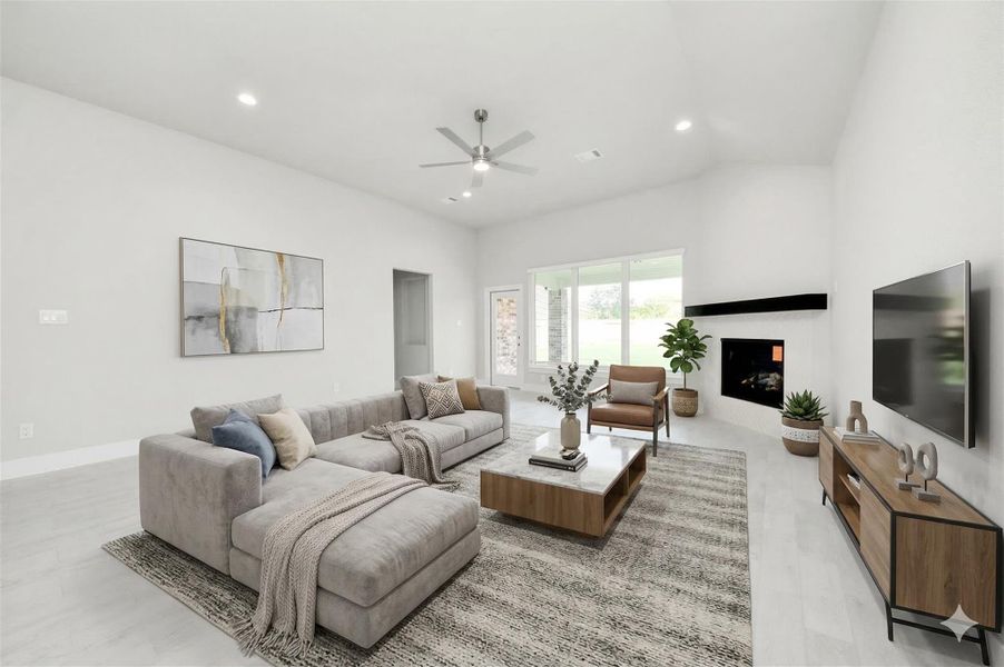 Virtually Staged - Living Room. Sample photo of completed home with similar floor plan. Actual colors and selections may vary.