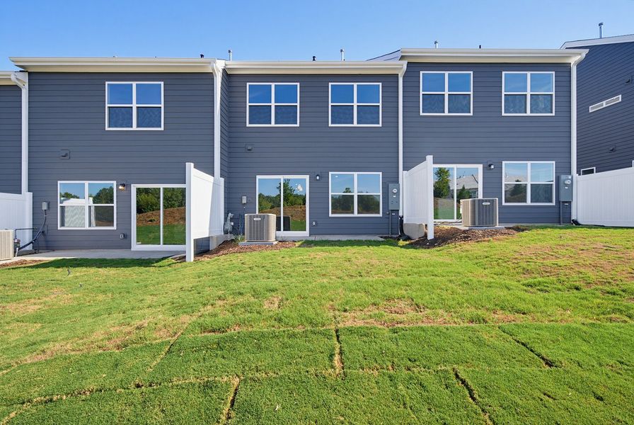 Exterior details and patio area of a home in Sweetbrier, Durham (Image 3).