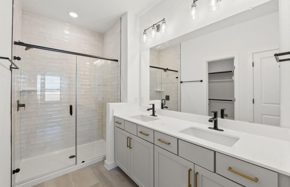 Furnished interior view inside a new home in Santa Rita Ranch, Liberty Hill (Image 8). Furnished interior view inside a new home in Santa Rita Ranch, Liberty Hill (Image 8).