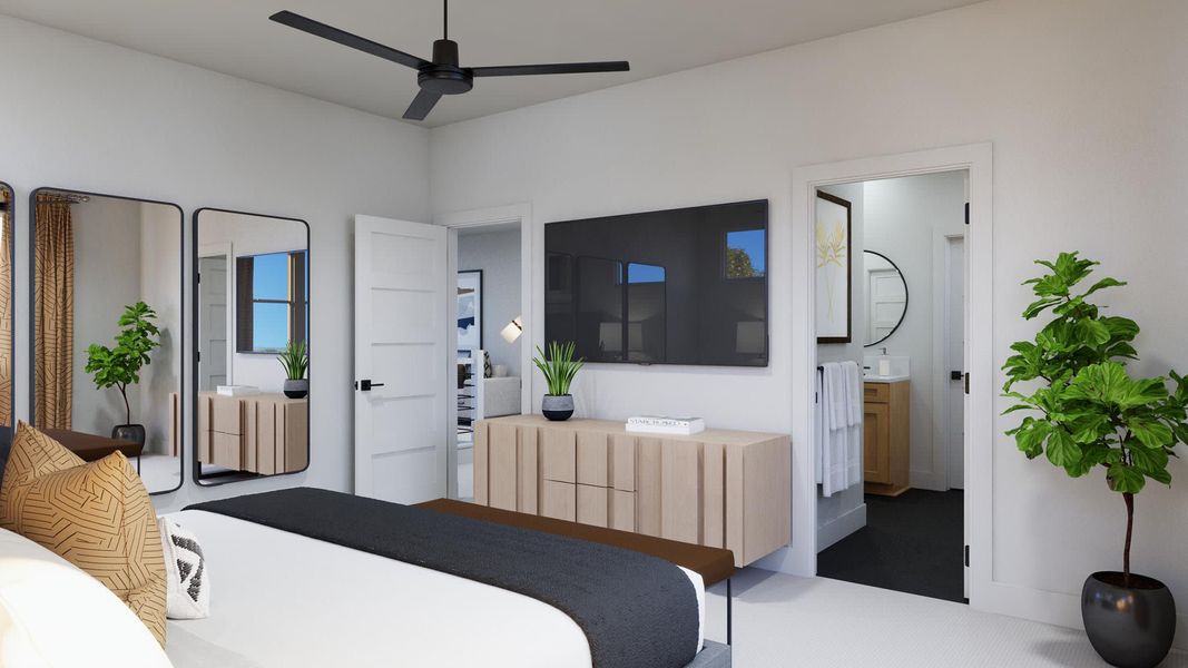 Primary Bedroom | Beau | Sage Collection – Freedom at Anthem in Kyle, TX by Landsea Homes Primary Bedroom | Beau | Sage Collection – Freedom at Anthem in Kyle, TX by Landsea Homes