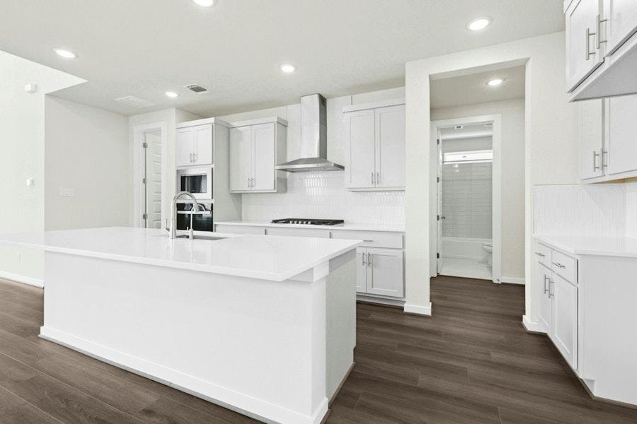 Furnished interior view inside a new home in Santa Rita Ranch, Liberty Hill (Image 10). Furnished interior view inside a new home in Santa Rita Ranch, Liberty Hill (Image 10).