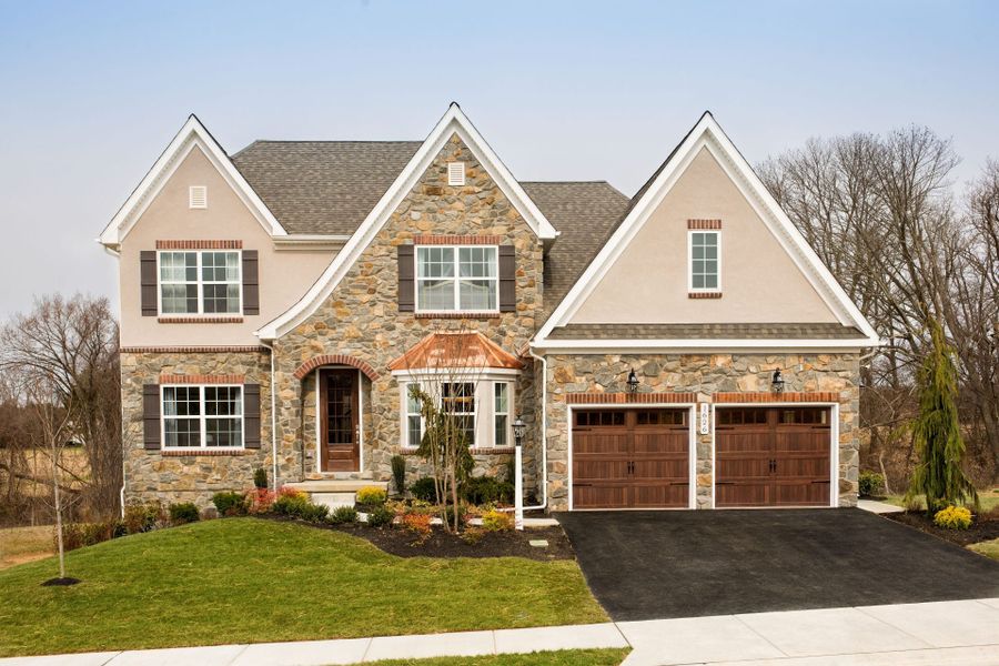 Representative exterior photo of a completed home built from the Augusta by Keystone Custom Homes in McLean South Shore, Belmont, NC (Image 10).