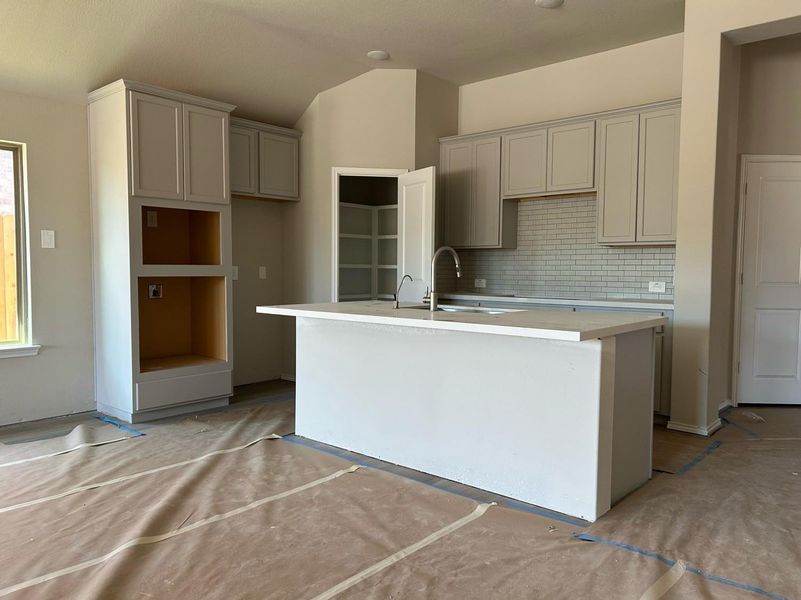 In-progress construction of a new home in The Highlands 45', Porter, TX (Image 11).