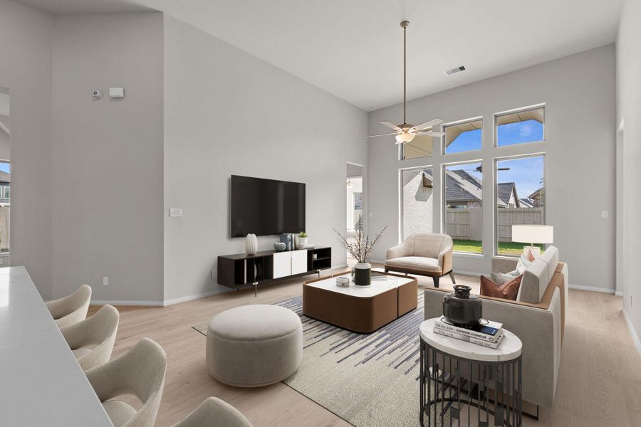 Furnished interior view inside a new home in Pomona, Manvel (Image 11).