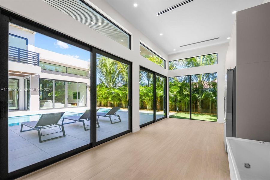 Exterior details and patio area of a home in , Miami (Image 37). Exterior details and patio area of a home in , Miami (Image 37).