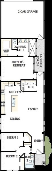 2D floor plan layout of this home in Talia – Cottage Series, Mesquite, TX (Image 3).