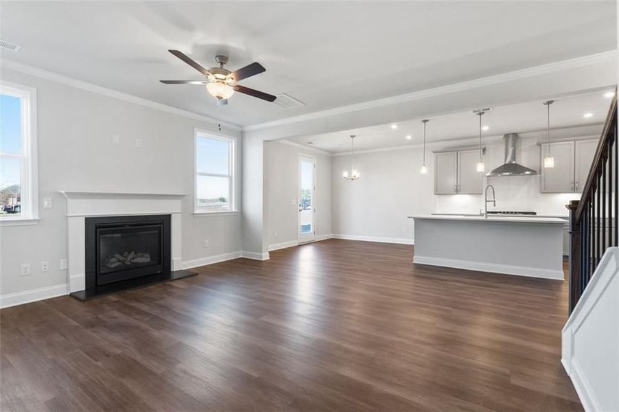 Furnished interior view inside a new home in Wehunt Meadows, Hoschton (Image 48).