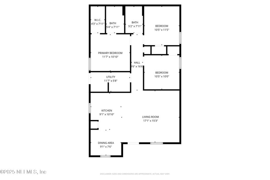 2D floor plan layout of this home in , Jacksonville, FL (Image 3).