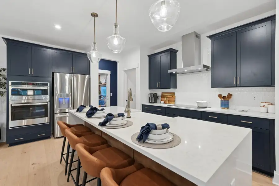 Furnished interior view inside a new home in The Townes at Willow Park, Cary (Image 4).