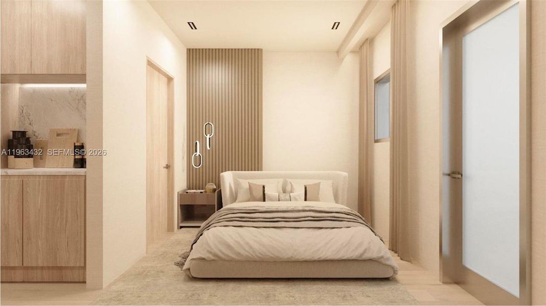 Furnished interior view inside a new home in , Miami Beach (Image 10).