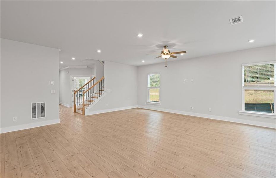 Spacious, unfurnished interior of a new home in Oakwood, Cumming (Image 19). Spacious, unfurnished interior of a new home in Oakwood, Cumming (Image 19).
