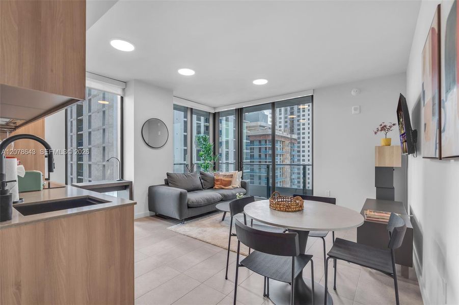 Furnished interior view inside a new home in , Miami (Image 10).
