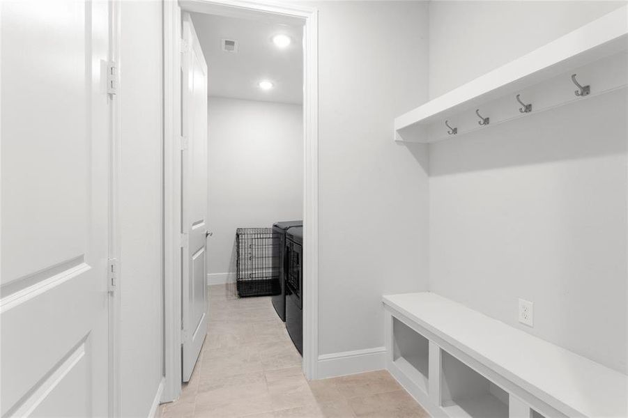 Mudroom By Garage Entrance