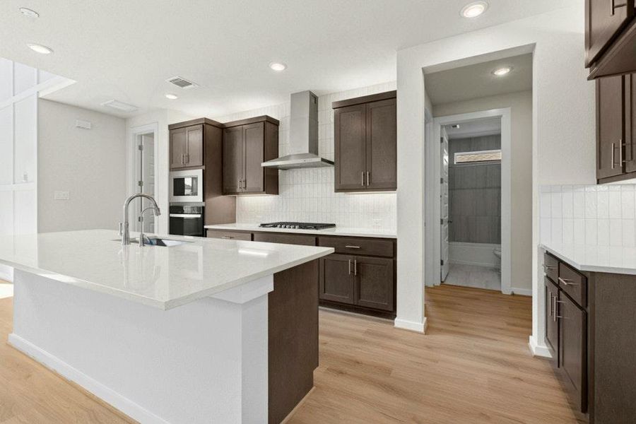 Furnished interior view inside a new home in Santa Rita Ranch, Liberty Hill (Image 13). Furnished interior view inside a new home in Santa Rita Ranch, Liberty Hill (Image 13).