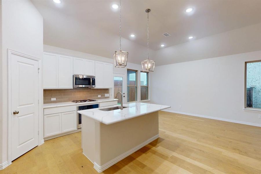 Furnished interior view inside a new home in Lilybrooke at Legacy Hills, Celina (Image 6). Furnished interior view inside a new home in Lilybrooke at Legacy Hills, Celina (Image 6).