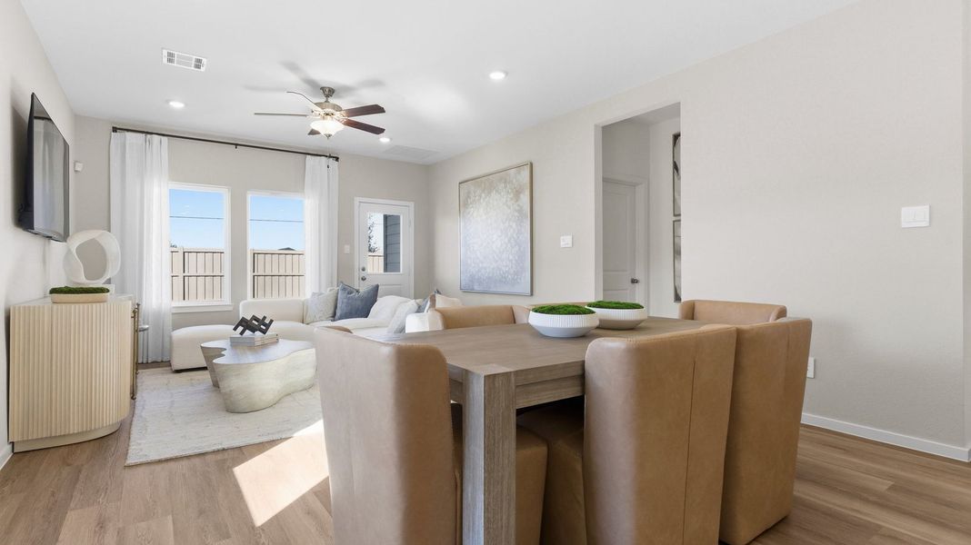 Furnished interior view inside a new home in Watermark, Alvin (Image 5). Furnished interior view inside a new home in Watermark, Alvin (Image 5).