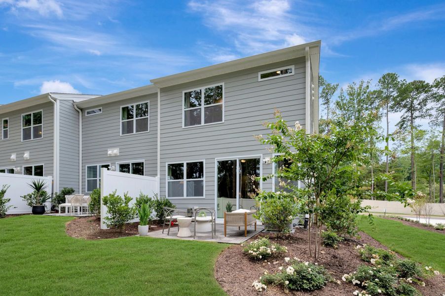 Representative exterior details of a home built from the Valencia II by Mattamy Homes in Ashmore Townes, Garner (Image 25). Representative exterior details of a home built from the Valencia II by Mattamy Homes in Ashmore Townes, Garner (Image 25).