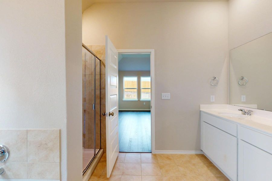 Furnished interior view inside a new home in Cascades at Onion Creek, Austin (Image 8). Furnished interior view inside a new home in Cascades at Onion Creek, Austin (Image 8).