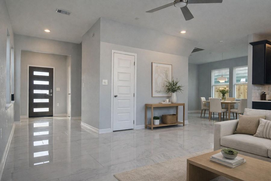 Furnished interior view inside a new home in , Houston (Image 3).