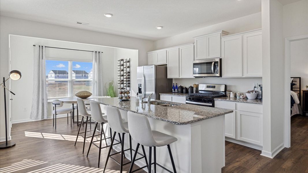Furnished interior view inside a new home in The Hideaway at Fox Meadows, Bluff City (Image 3).