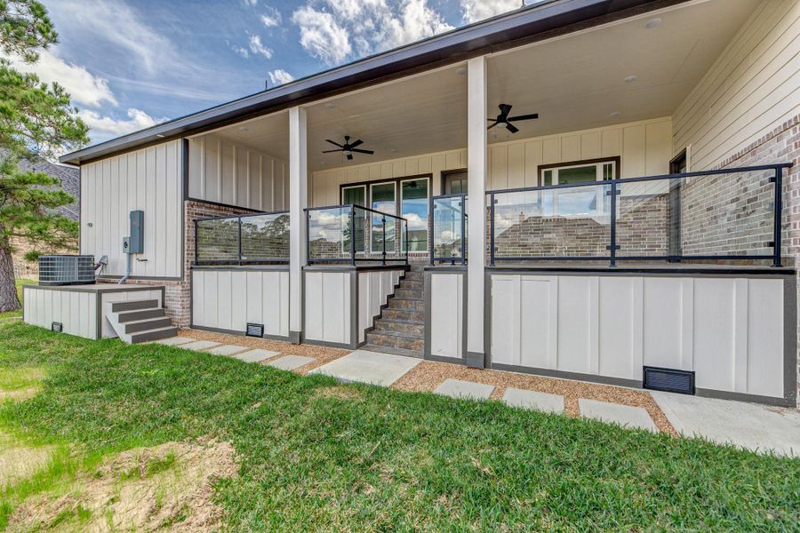 Exterior details and patio area of a home in , Cypress (Image 4).