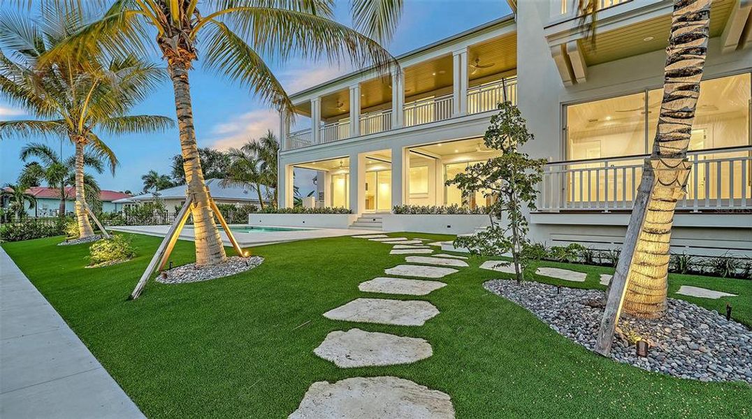 Exterior details and patio area of a home in , Longboat Key (Image 37). Exterior details and patio area of a home in , Longboat Key (Image 37).