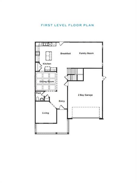 2D floor plan layout of this home in Chapel Hill, Newnan, GA (Image 3).