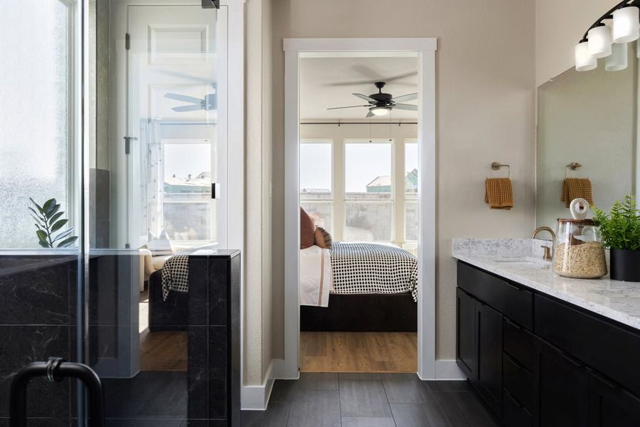 Representative furnished interior of a home built from the Skyview by Tri Pointe Homes in Terrace Collection at Heritage, Dripping Springs (Image 33).