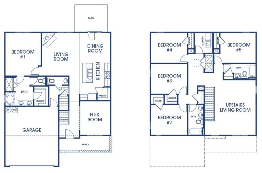 2D floor plan layout of this home in Twin Lakes, Hoschton, GA (Image 3). 2D floor plan layout of this home in Twin Lakes, Hoschton, GA (Image 3).