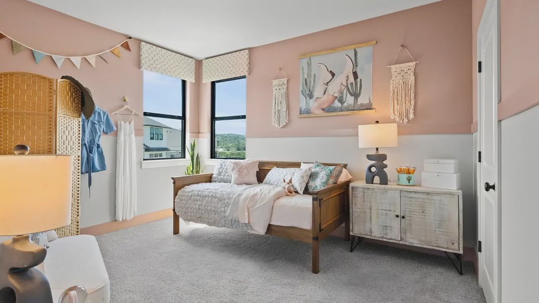 Representative furnished interior of a home built from the Melody by Chesmar Homes in Newhaven, Manor (Image 14).