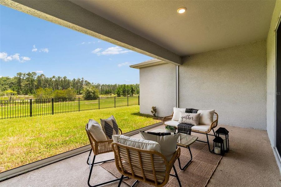 Exterior details and patio area of a home in Deerbrook, Land O' Lakes (Image 31).