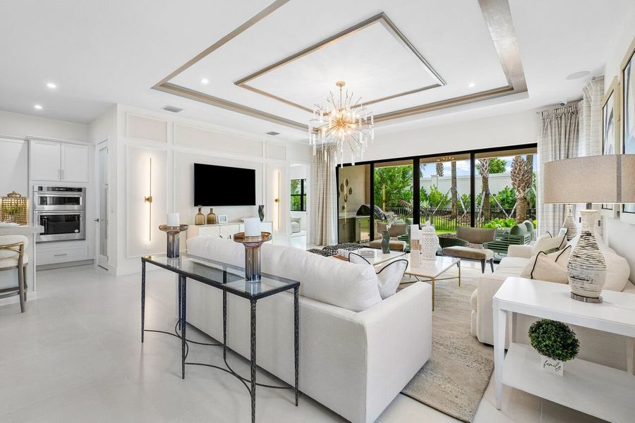 Furnished interior view inside a new home in Solana Bay at Avenir, Palm Beach Gardens (Image 21).