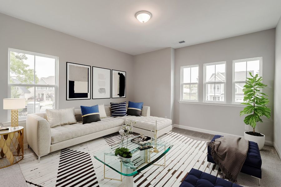 Representative furnished interior of a home built from the Peachtree - Vanguard Collection by Mungo Homes in Hawthorn Ridge, Inman (Image 8).