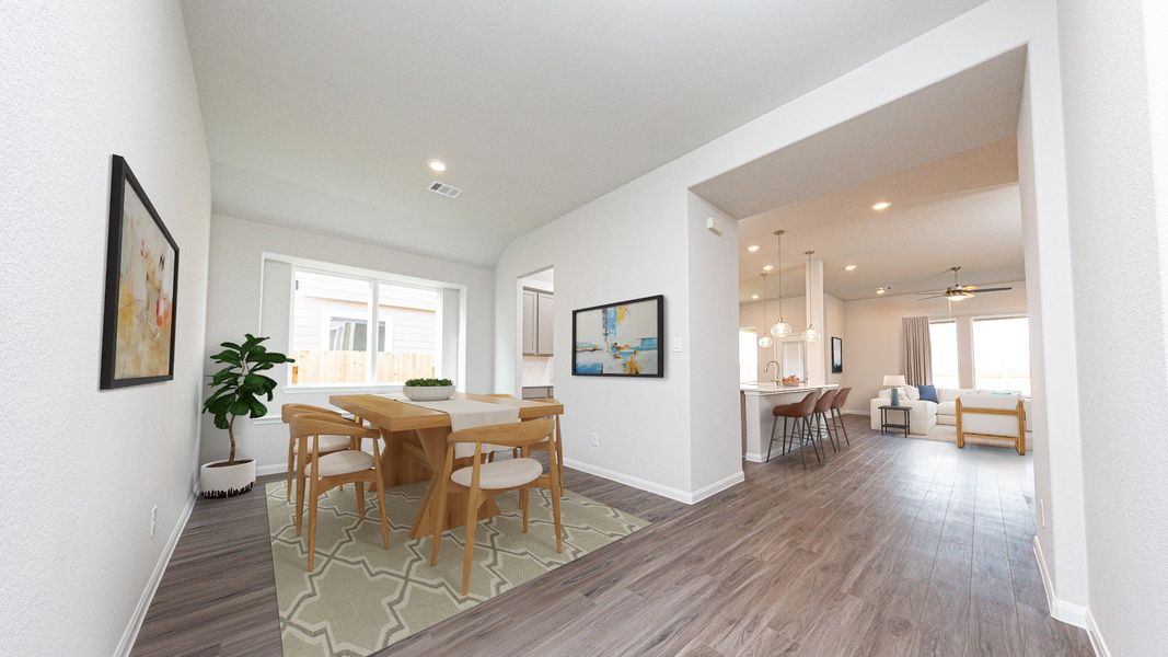 Representative furnished interior of a home built from the The Lakewood by Legend Homes in Cinco Lakes, San Antonio (Image 6).