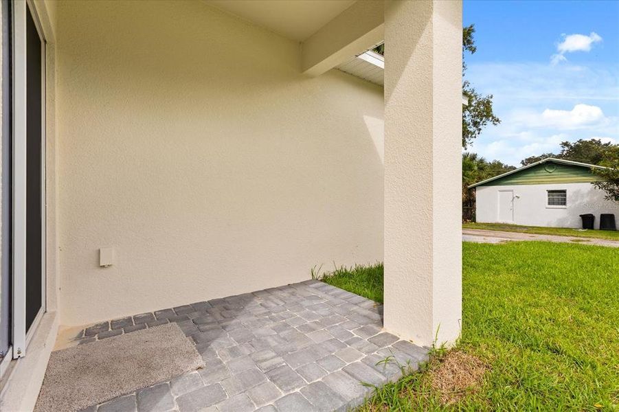 Exterior details and patio area of a home in , Sanford (Image 3).