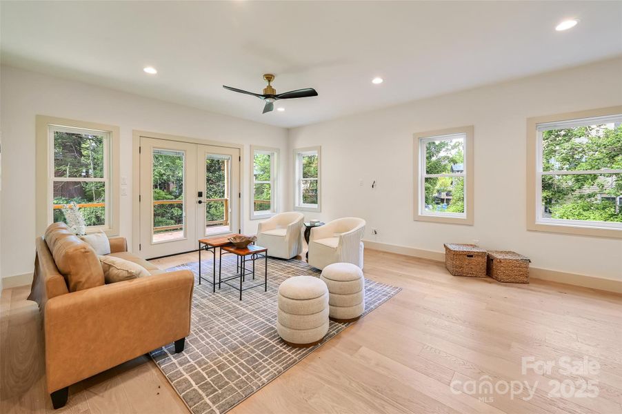 Lots of light in the lower level