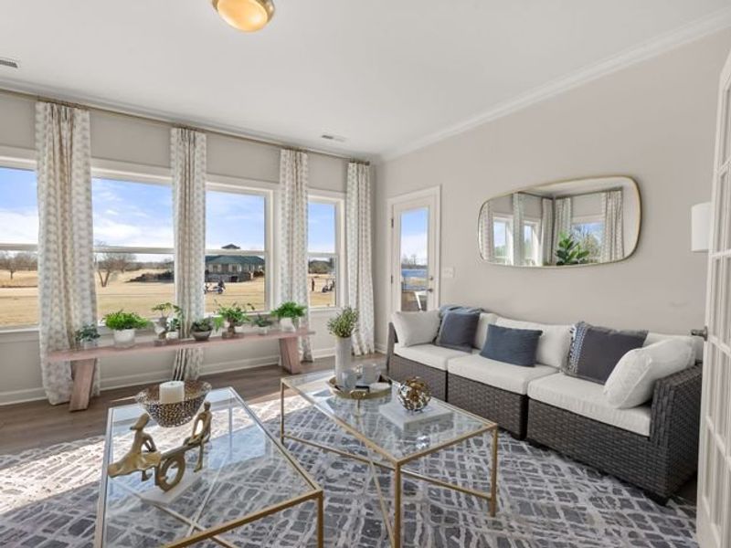 Representative furnished interior of a home built from the Montcrest by True Homes in White Oak Creek Crossing, Angier (Image 16).