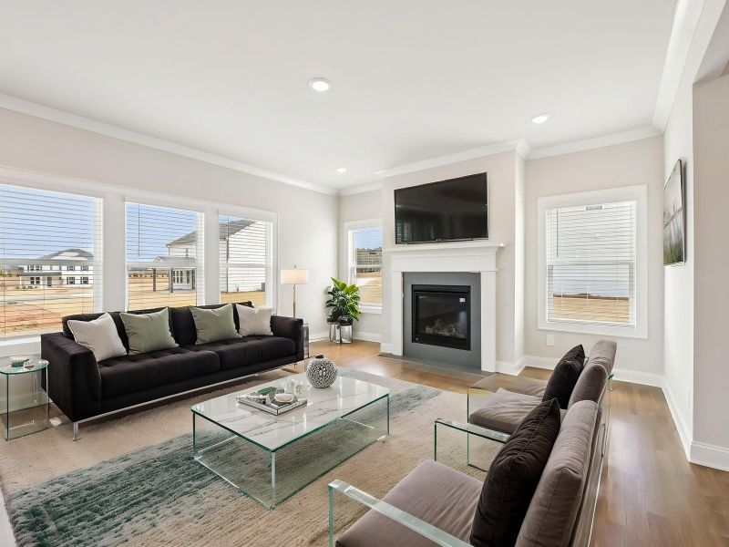 Furnished interior view inside a new home in River Pointe, Monroe (Image 3). Furnished interior view inside a new home in River Pointe, Monroe (Image 3).