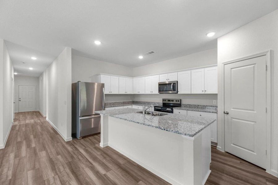 Furnished interior view inside a new home in Cedar Pointe, Crosby (Image 8).