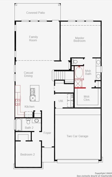2D floor plan layout of this home in Sunflower Ridge, New Braunfels, TX (Image 2). 2D floor plan layout of this home in Sunflower Ridge, New Braunfels, TX (Image 2).
