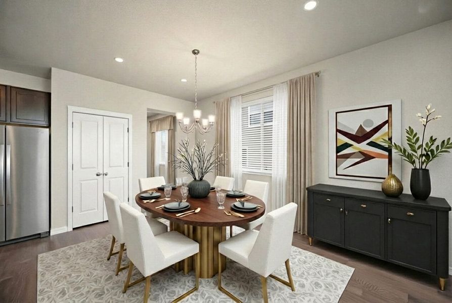 Furnished interior view inside a new home in Ridge at Lorson Ranch, Colorado Springs (Image 5).