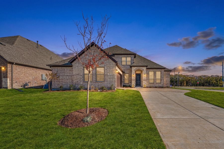 Front exterior of a new home in Forest Ridge Estates, Greenville, TX, highlighting curb appeal (Image 2). Front exterior of a new home in Forest Ridge Estates, Greenville, TX, highlighting curb appeal (Image 2).