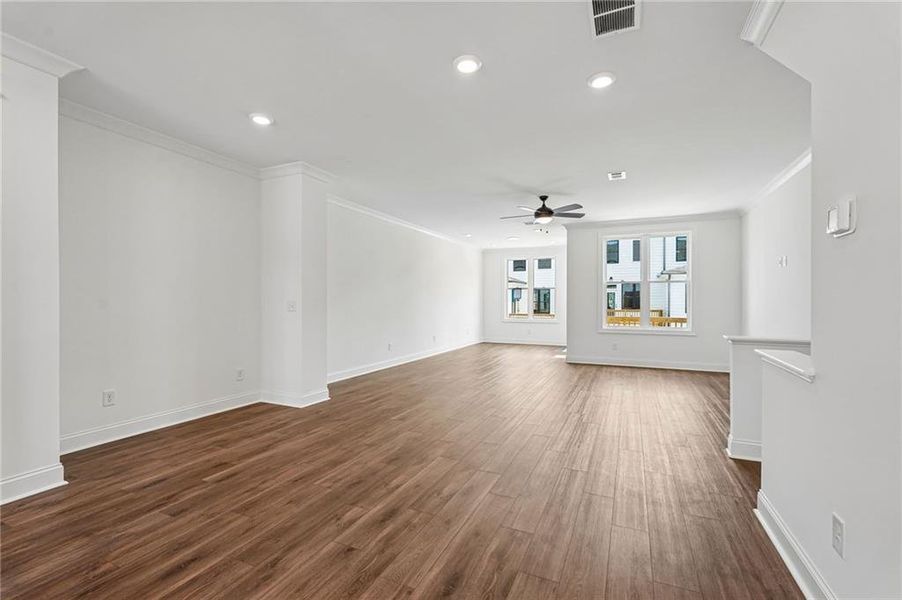 Spacious, unfurnished interior of a new home in Millcroft Townhomes, Buford (Image 50). Spacious, unfurnished interior of a new home in Millcroft Townhomes, Buford (Image 50).