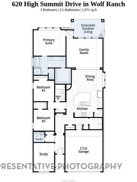2D floor plan layout of this home in Wolf Ranch: 46ft. lots, Georgetown, TX (Image 4). 2D floor plan layout of this home in Wolf Ranch: 46ft. lots, Georgetown, TX (Image 4).