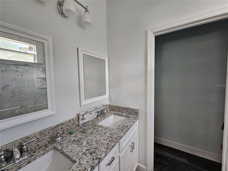 Primary Suite Bathroom with Double Sinks