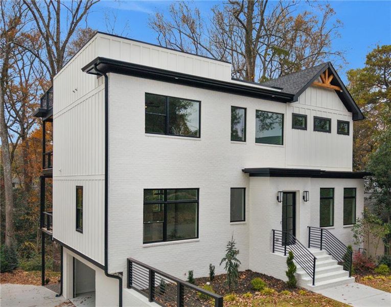 Front exterior of a new home in , Atlanta, GA, highlighting curb appeal (Image 1). Front exterior of a new home in , Atlanta, GA, highlighting curb appeal (Image 1).