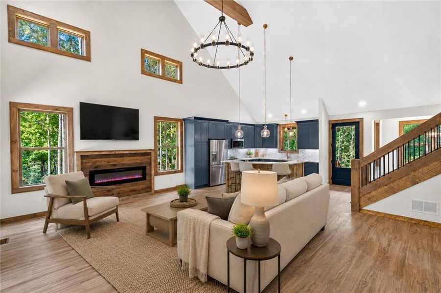 Furnished interior view inside a new home in , Ellijay (Image 6).