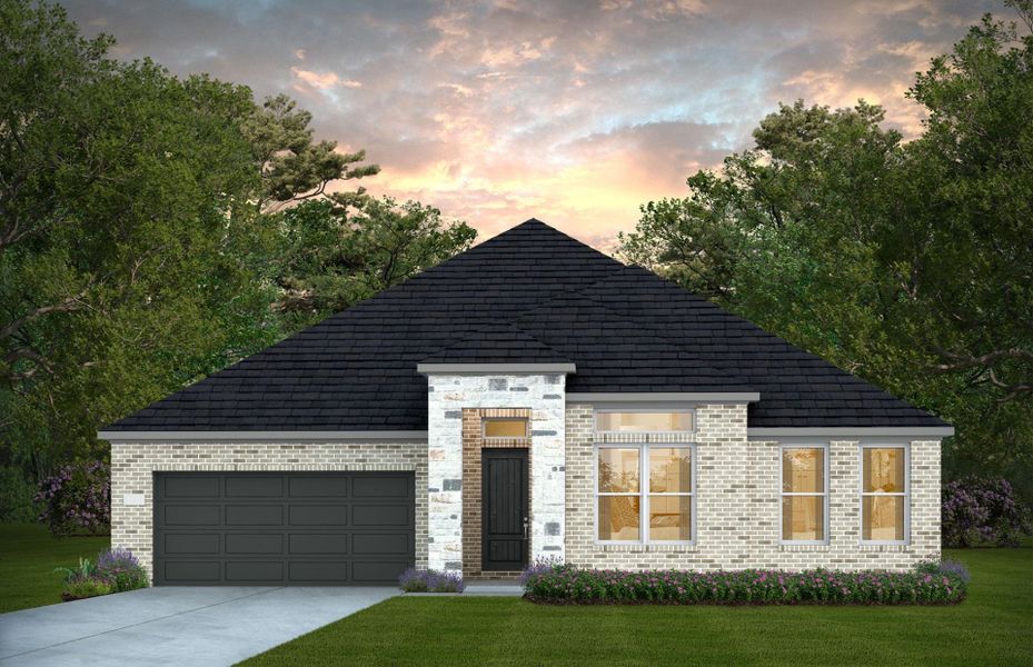 Representative exterior photo of a completed home built from the Boling by Pulte Homes in Blue Creek Trails, Richmond, TX (Image 13). Representative exterior photo of a completed home built from the Boling by Pulte Homes in Blue Creek Trails, Richmond, TX (Image 13).